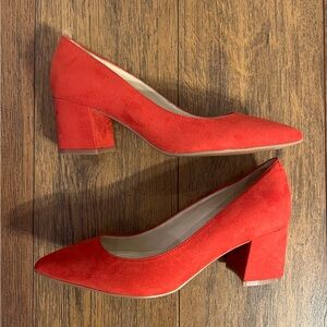 Nine West Red Heels 6.5 BNWT NEW Pointed Toe